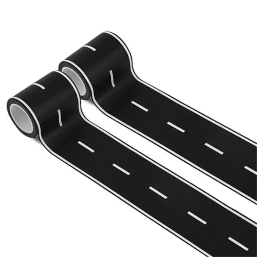 Black Road Track Tape 2 Pack 32.8 ft Toy Car Play